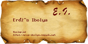 Erős Ibolya névjegykártya